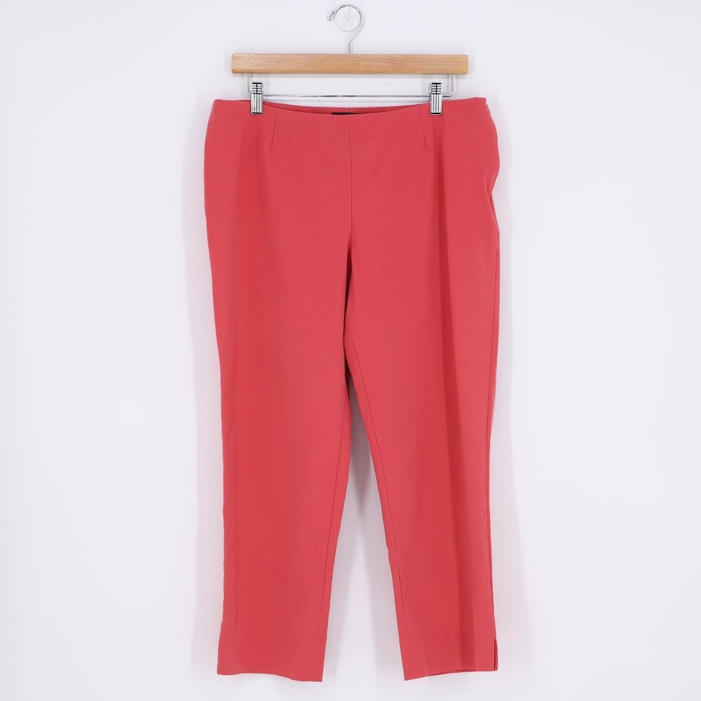 LAFAYETTE 148 NY Bleecker Cropped Stretch Pants Salmon Size 12